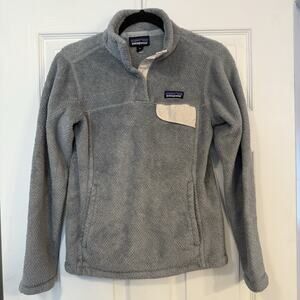 Patagonia Fleece Jacket Women XS Grey Polartec Thermal Pro Quarter Snap Pullover